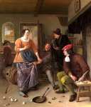 Jan Steen - The Interior of an Inn (The Broken Eggs)